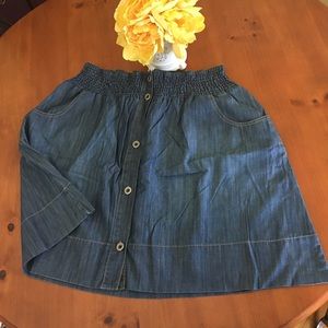 Lane Bryant Skater Chambray Skirt, Size 20